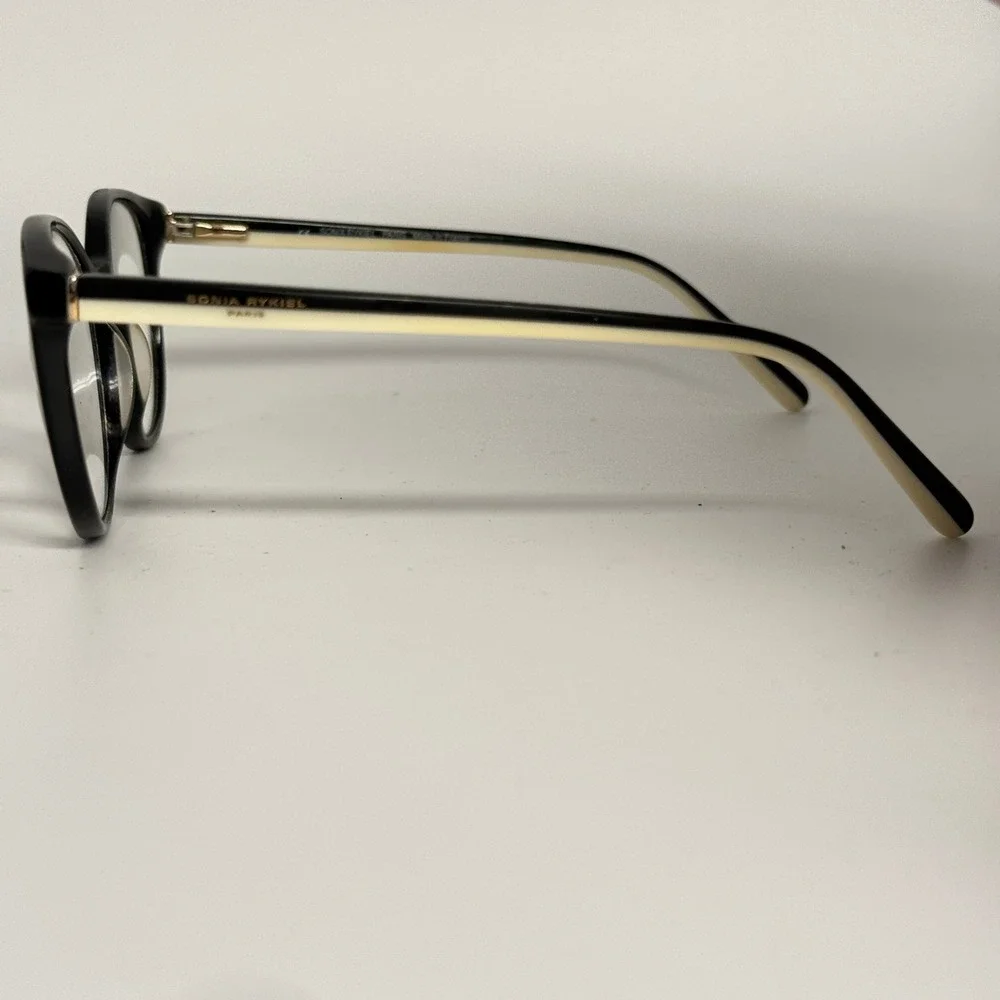 Sonia Rykiel Paris SR7359 Black Cream Eyeglasses Frames 51-18-135 Made in France